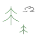 Visual representation of compound coniferousTreesAndScatteredRocksFillSymbol