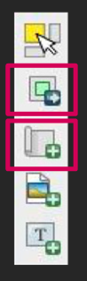 Add and insert new map buttons highlighted in the toolbar
