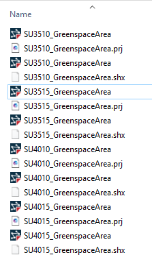ESRI Shapefiles list.