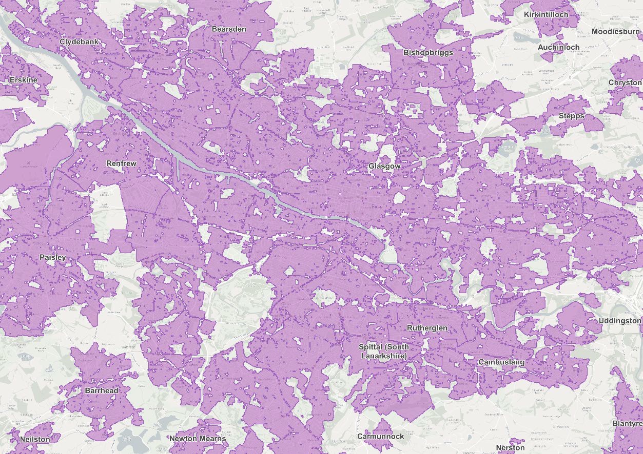 Built Up Extents Feature Type.