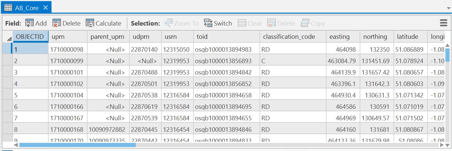 ArcGIS Pro showing standalone tables in new browsing window