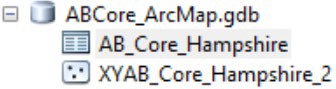 ArcCatalog showing new feature class