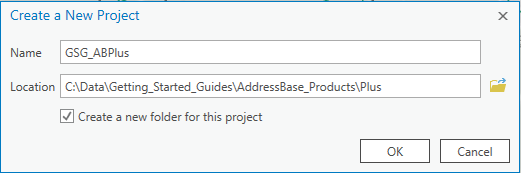 ArcGIS Pro Create a New Project dialog