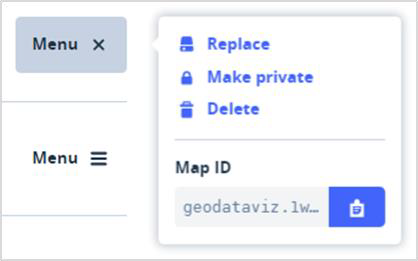 Map ID shown in the menu