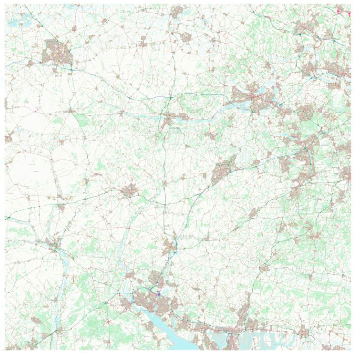 Map displaying selected layers in the main map window