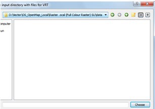 VRT file selection dialog