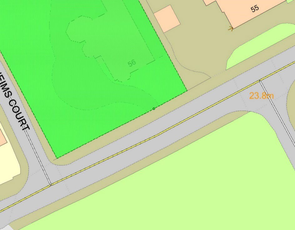 Example of an access point (green point).