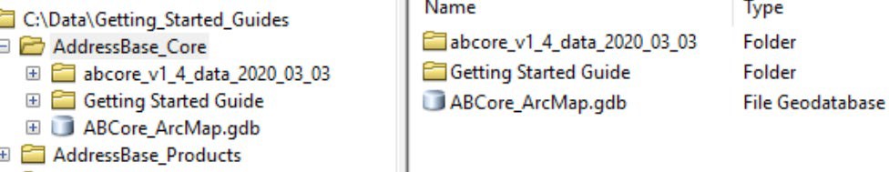 ArcCatalog showing new file geodatabase