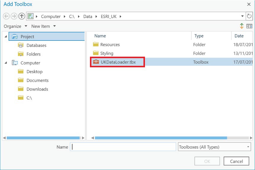 ArcGIS Pro Add Toolbox dialog